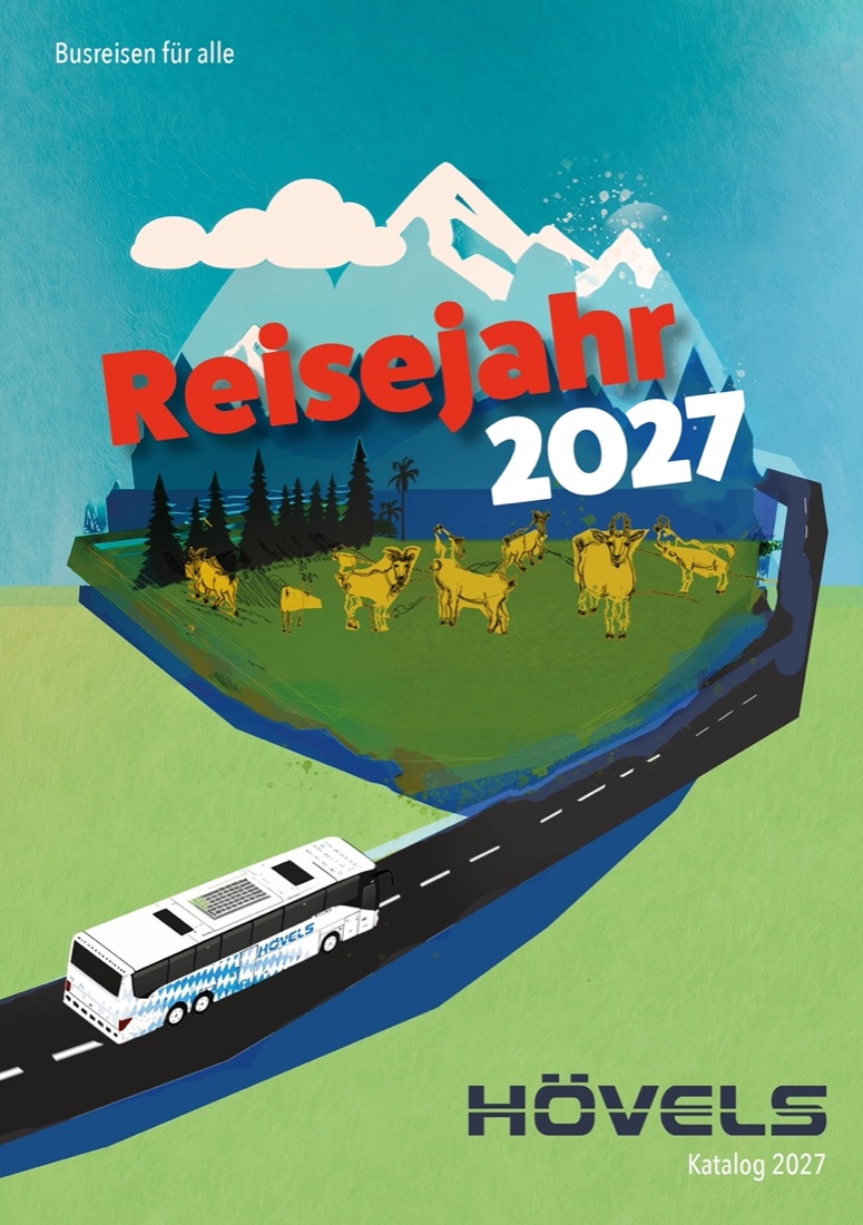 Titelseite des Hövels-Reiseprogramms „Reisejahr 2027“